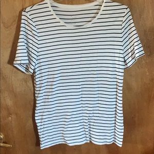 Black and white striped tee